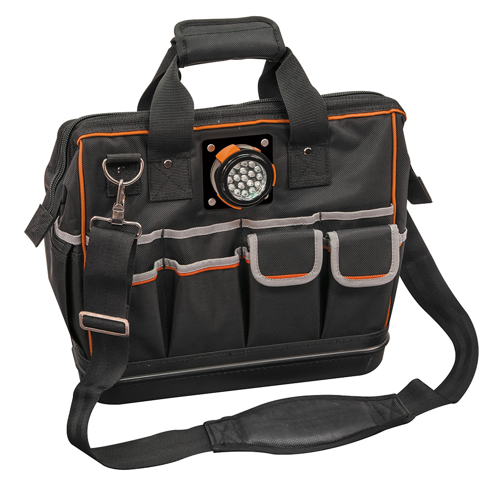 KLEINTOOLS-55431 / 55431 Maleta Tradesman Pro™ de 38,7 cm para herramientas con luz de 31 bolsillos