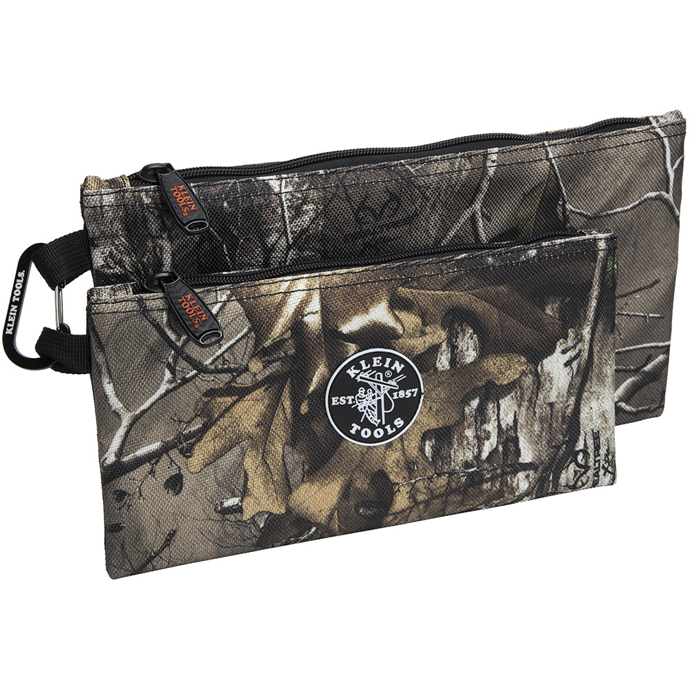 KLEINTOOLS-55560 / 55560 Bolsas con cierre relámpago, portaherramientas con diseño de camuflaje, paquete de 2 unidades