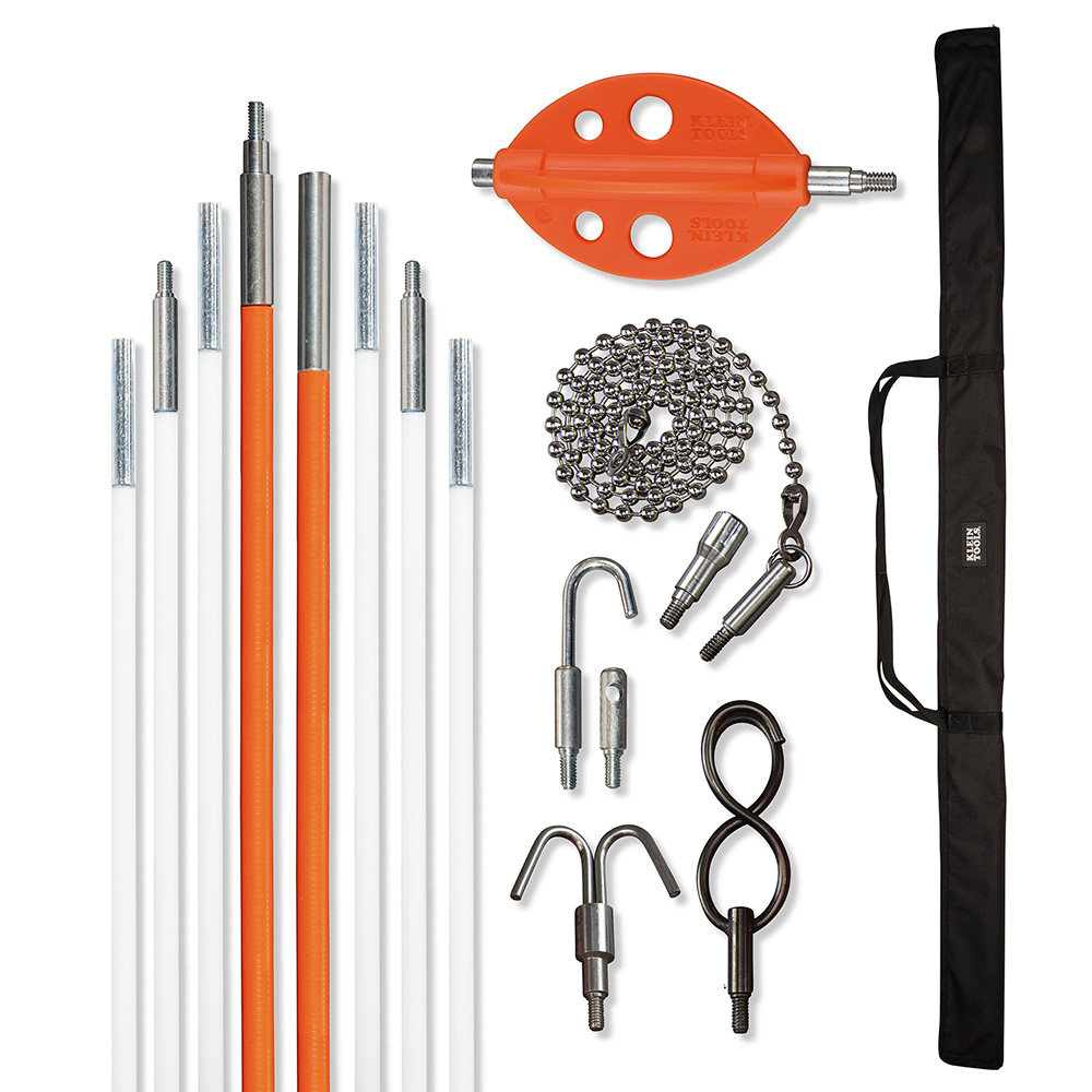 Kit de barras para guías jalacables regulares e incandescentes de 10 m Splinter Guard™ con funda