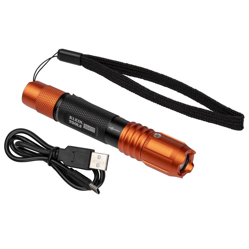 Linterna LED de bolsillo recargable e impermeable con cuerda