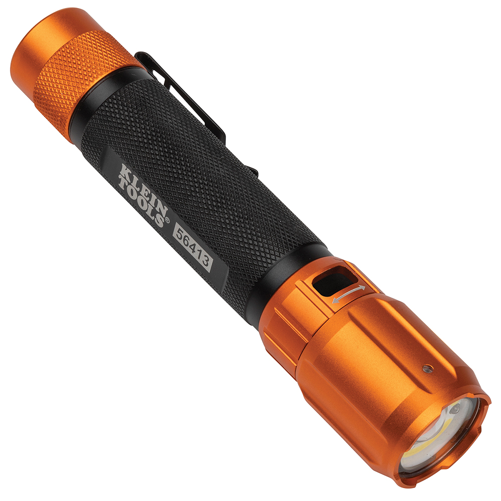 Linterna LED recargable de 2 colores con funda