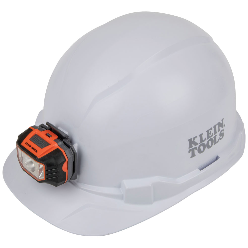 KLEINTOOLS-60107 / 60107 Casco de seguridad tipo cachucha blanco sin ventilación con luz frontal