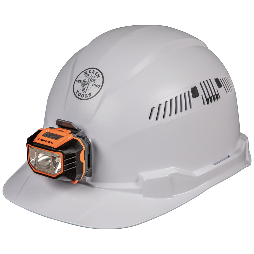KLEINTOOLS-60113 / 60113 Casco de seguridad tipo cachucha con ventilación y luz frontal
