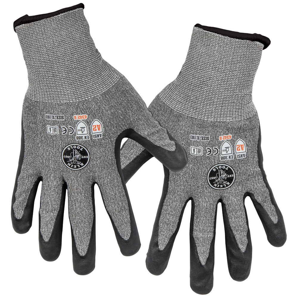 Guantes de trabajo con resistencia a los cortes Nivel 2, aptos para pantallas táctiles, 2 pares