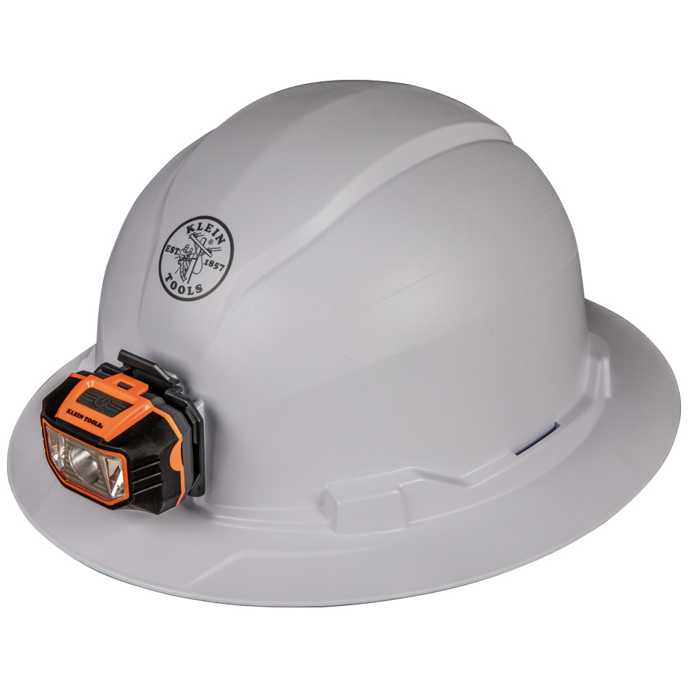 KLEINTOOLS-60406 / 60406 Casco de seguridad tipo cachucha estilo ala completa, sin ventilación y con luz frontal