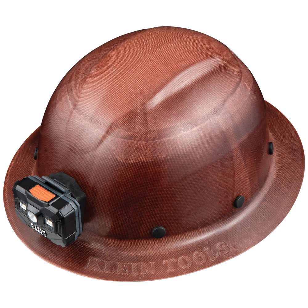 KLEINTOOLS-60447 / 60447 Casco de seguridad tipo cachucha, serie KONSTRUCT, ala completa, clase G, luz frontal recargable