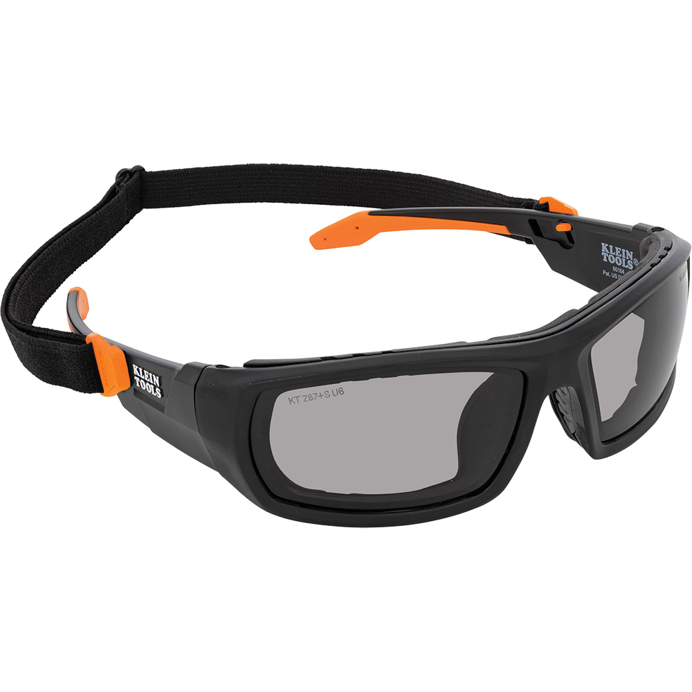 Gafas de seguridad profesionales de marco completo con juntas, cristales grises