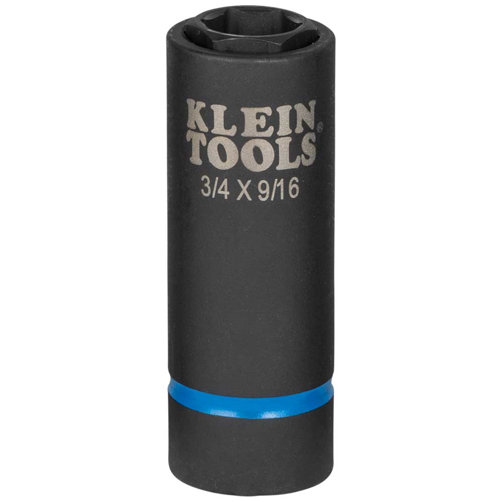 Dado de impacto 2 en 1 de 6 puntas de 3/4'' y 9/16''