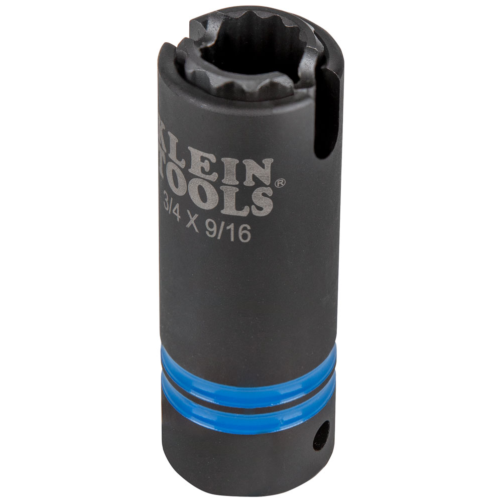 Dado de impacto ranurado 3 en 1 de 12 puntas de 3/4'' y 9/16''