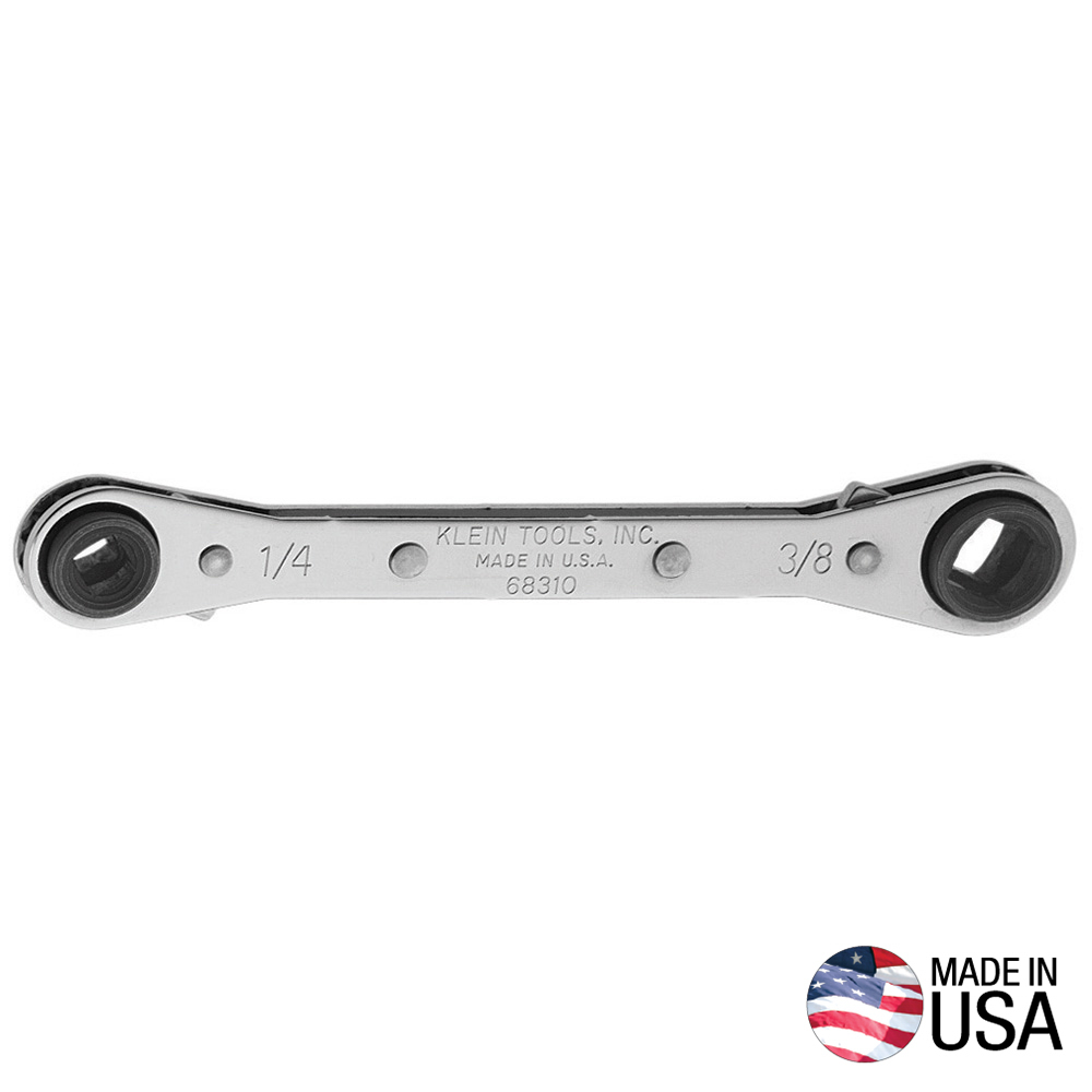 Llave para servicio de aire acondicionado y refrigeración con matraca de