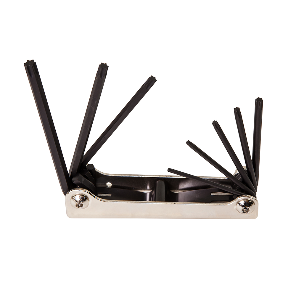 Juego de llaves TORX® plegables, 8 llaves, medidas SAE