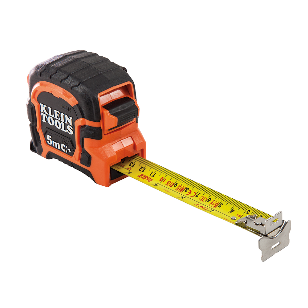 KLEINTOOLS-86315 / 86315 Cinta de medición con escala SAE/en medidas métricas de 5 m con gancho doble magnético