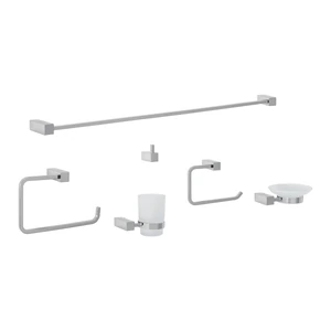 44319 / KUA-7000 Juego de 6 accesorios para baño, cromo, FOSET KUBO