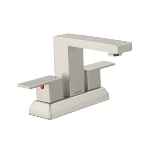 44228 / KUM-43N Mezcladora para lavabo 4', satín, FOSET KUBO