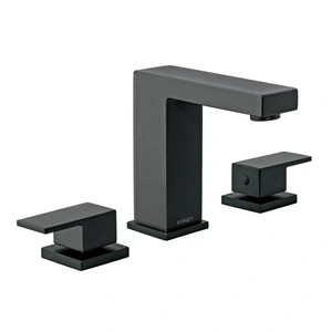 44259 / KUM-91M Mezcladora para lavabo taladros separados, negro, FOSET KUBO
