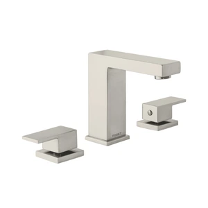 44258 / KUM-91N Mezcladora para lavabo taladros separados, satín, FOSET KUBO