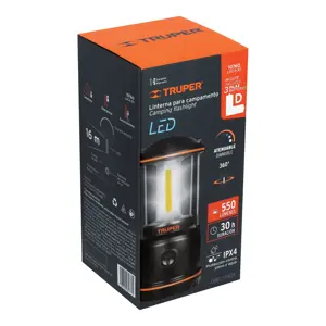 10760 / LACA-3D Truper Linterna de LED para campamento, tipo farol, de Pilas 3 D