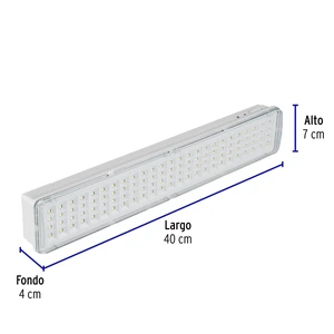 Lámpara de emergencia de 100 Leds 500 lm recargable, Volteck
