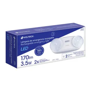 Volteck Lámpara de emergencia de 24 Leds 170 lm dirigible recargable