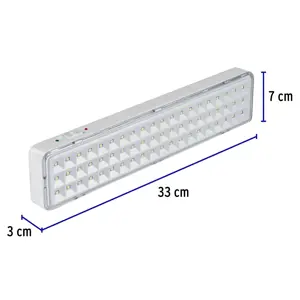 Lámpara de emergencia de 60 Leds 300 lm recargable, Volteck