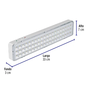 Lámpara de emergencia de 60 Leds 300 lm recargable, Volteck