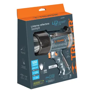 12984 / LARE-650 Lámpara recargable de LED 550 lm alta potencia, Truper