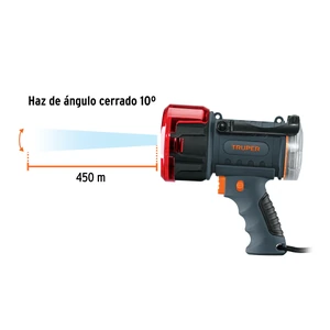 Linterna reflectora LED 900 lm, recargable, TRUPER