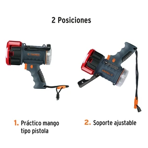 Linterna reflectora LED 900 lm, recargable, TRUPER
