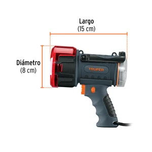 Linterna reflectora LED 900 lm, recargable, TRUPER