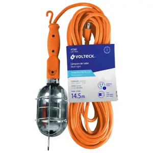47261 / LAT-15M Lámpara de taller con canastilla metálica 14.5 m, Volteck