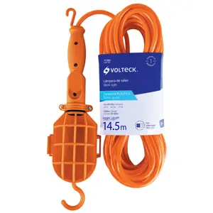 47260 / LAT-15P Lámpara de taller con canastilla plástica, 14.5 m, Volteck