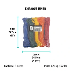 Lazo para tendedero de polietileno de 15 m, Klintek