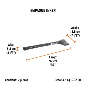 Truper Hacha labor entera 2-1/2 lb, mango de fibra de vidrio 36