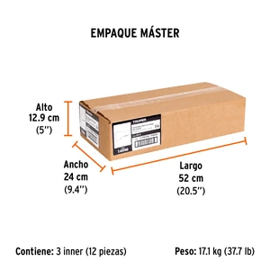 Hacha labor entera 3 lb, sin mango, TRUPER