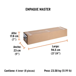 Hacha labor entera 4 lb, mango de fibra de vidrio 36