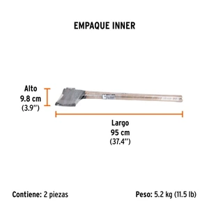 Hacha labor entera 4 lb, mango de madera 36