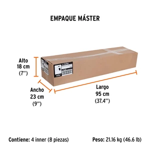 Hacha labor entera 4 lb, mango de madera 36