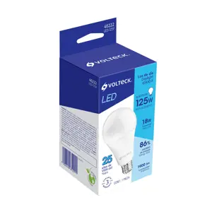 Lámpara LED A25 18 W (equiv. 125 W) luz de día, caja Volteck