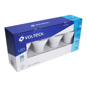 48129 / LED-125FX4 Volteck Pack de 4 lámparas LED A19 18 W (equiv. 125 W), luz de día