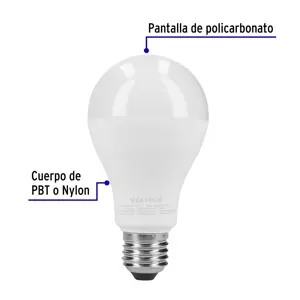 Volteck Pack de 4 lámparas LED A19 18 W (equiv. 125 W), luz de día