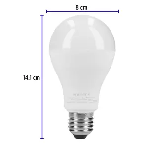 Volteck Pack de 4 lámparas LED A19 18 W (equiv. 125 W), luz de día