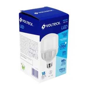 Volteck Lámpara LED alta potencia 20 W (equiv. 170 W), luz de día