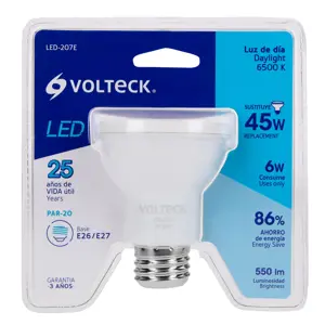 Lámpara de LED 6 W tipo PAR 20 luz de día, blíster, Volteck