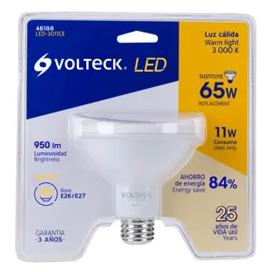 Lámpara de LED 11 W tipo PAR 30 luz cálida, blíster, Volteck