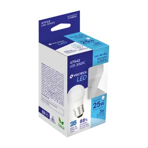 Lámpara LED G45 3 W (equiv. 25 W), luz de día, caja, Volteck