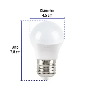 Lámpara LED G45 3 W (equiv. 25 W), luz de día, caja, Volteck