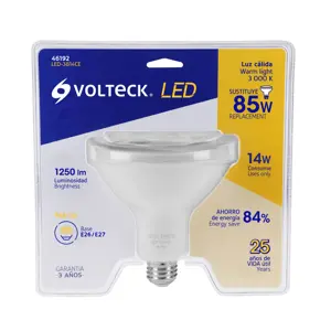 Lámpara de LED 14 W tipo PAR 38 luz cálida, blíster, Volteck