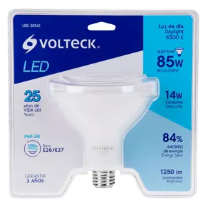 Lámpara de LED 14 W tipo PAR 38 luz de día, blíster, Volteck