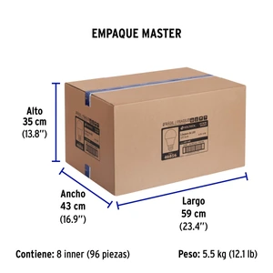 Lámpara LED A19 6 W (equiv. 40 W) luz de día blíster Volteck