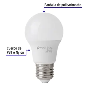 Volteck Pack de 4 lámparas LED A19 6 W (equiv. 40 W), luz de día